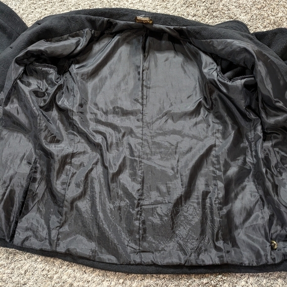 Bob Mackie black orange floral embroidered fleece jacket L - Picture 8 of 10